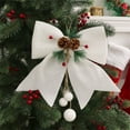 thumbnail image 1 of Needhep Large Christmas Bows For Wreath, Large Christmas Bows, Red Green Xmas Tree Bows, New Christmas Double Layered Bow for Outdoor or Indoor Use (White), 1 of 6