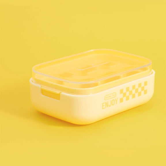 Needhep Large Silicone Ice Cube Mold With Stackable LidIce Mold for Tumbler, 2024 NEW Ice Sphere Mold, Stackable Ice Cube Trays for Freezer, Brief Cheese Ice Tray, ()