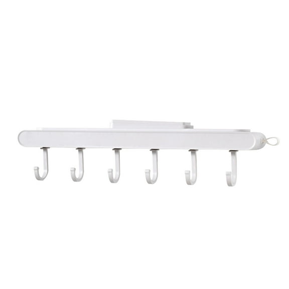 Needhep Metal Twin Hooks Organizer For Hanging Coats Hooks For Hanging Transparent Reusable, Heavy Duty Slatwall Hooks Assortment Kit Coat Hanger Wall Mount Towel Rack Hat Rack, For Bedroom (White)