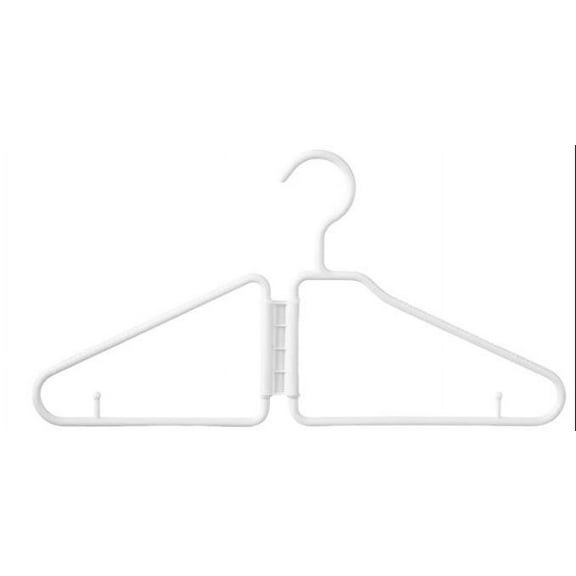 Needhep Hangers Space Saving, Standard Hangers With 360 Degree Rotatable Hook Natural Wood Clothes Hangers Smooth Finish Universal Jean Hangers, Space Saving Hangers (White)