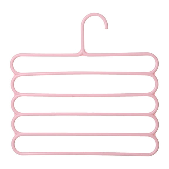 Needhep Multifunctional Magic Hangers, Hangers for Dorm Room Closet Non-Slip Flocked Felt Hangers With Shoulder Notches Non-Slip Velvet Clothes Hangers, for Shirts (Pink)