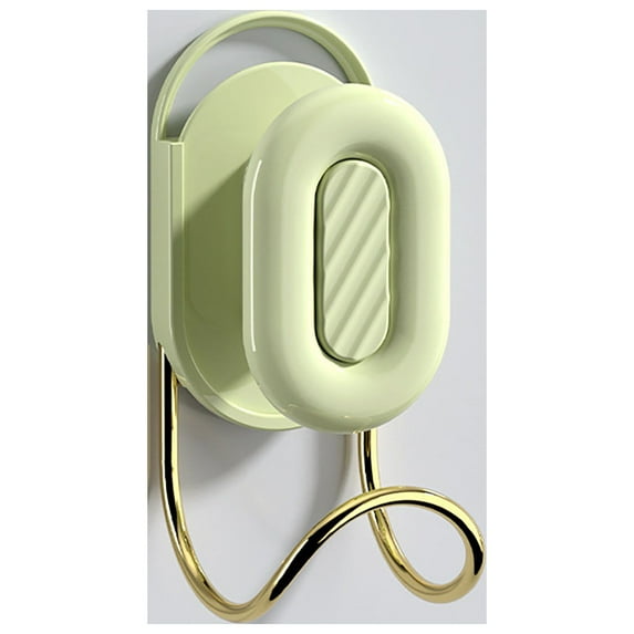 Needhep Multiple Uses Coat Hooks Towel Sticky Clear Hooks Waterproof Wall Hooks Self Adhesive Towel Coat Hooks Modern Expandable Coat Rack Wall Mounted, For Bag, Scarf (Green)