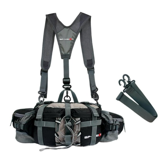 Needhep NEW Hunting Fanny Waist Pack for Men, Hiking Fanny Pack with Water Bottle Holder, Ultralight Multifunctional Outdoor Waist Bag, 2024 New Water-Resistant Hiking Waist Pack for Men (B)