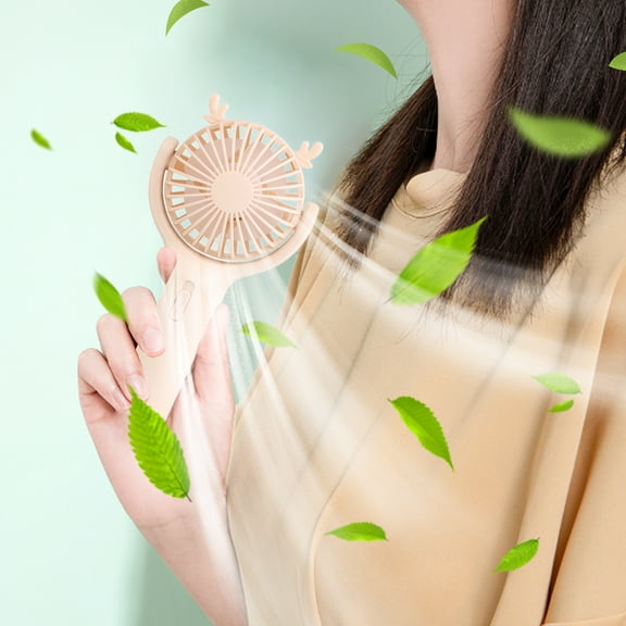 Needhep Personal Quiet Table Fan for Home,Standing Fan for Bedroom, Bedroom Fans For Cooling, Battery Operated Fan, Portable Standing Fan (Pink)