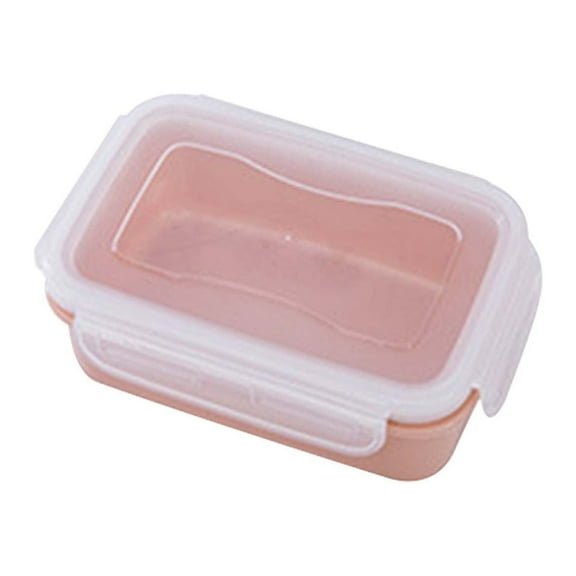 Needhep Plastic Stackable Bento Lunch Box for Adults, Stainless Bento Box, Sandwich Lunch Container, Bento Lunch Box Set, Portable Food Warmer Lunch Box (Pink)