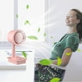 thumbnail image 1 of Needhep Portable Fan Rechargeable,Indoor Fans That Blow Cold Air, Air Circulation Fan, Cooling Fan for Bedroom, Small Ac Fan (Pink), 1 of 7