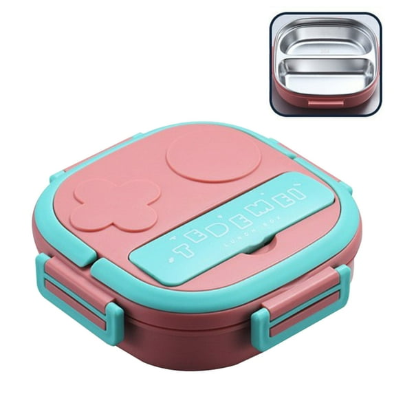 Needhep Portable Food Warmer Lunch Box, Toddler Lunch Boxes, Work Lunch Containers, Bento Salad Container for Lunch, Small Lunch Box Containers (Pink)