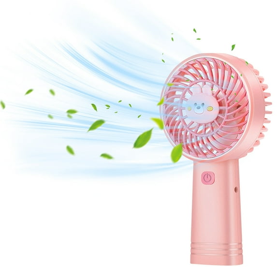 Needhep Quiet Oscillating Fan for Indoors,Air Circulator Fan, Foldable Fan for Travel, Cordless Fans, Portable Fan Battery Operated (Pink)