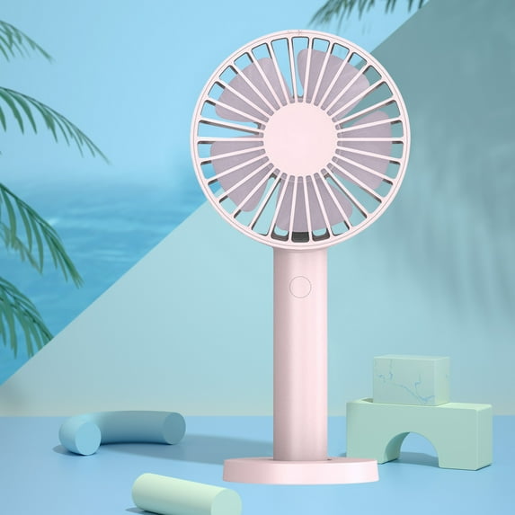 Needhep Small Quiet Office Fan,Large Battery Operated Fan, Desk Top Fans Small Quiet Electric, Indoor Fans That Blow Cold Air, Outdoor Fan Portable (Pink)