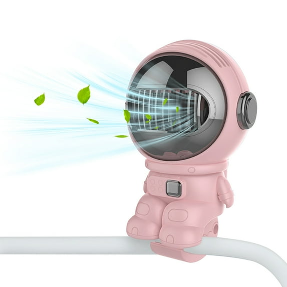 Needhep Standing Fan,Battery Fans Portable, Mini Desk Fans, Tent Fans for Camping, Fan With Timer (Pink)