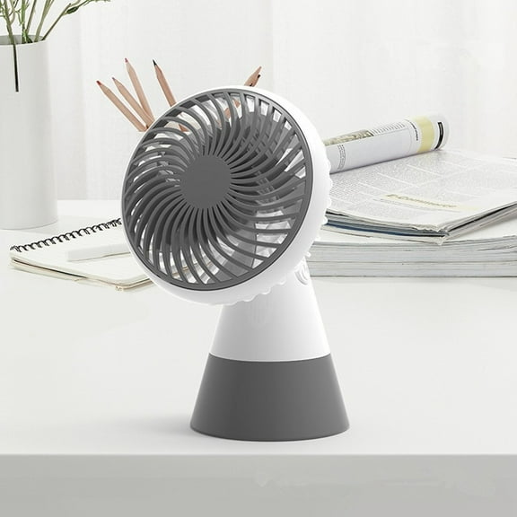 Needhep Usb Rechargeable Foldable Fan,Fan With Clip, Portable Fan for Beach, Small Fans Portable, Big Fan for Bedroom (Gray)