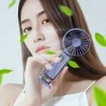 thumbnail image 1 of Needhep Usb Rechargeable Foldable Fan,Fan for Bedroom With Cold Air, Small Electric Fan With Cord, Office Desk Fan, Small Fan Portable (Blue), 1 of 7