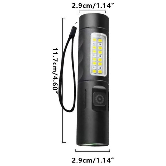 Needhep Usb Ultra Compact FlashlightMulti-Purpose Tiny Flashlight, Usb Portable Waterproof Camping Lights, Portable Metal Flashlight for Emergencies Hiking Gift ()