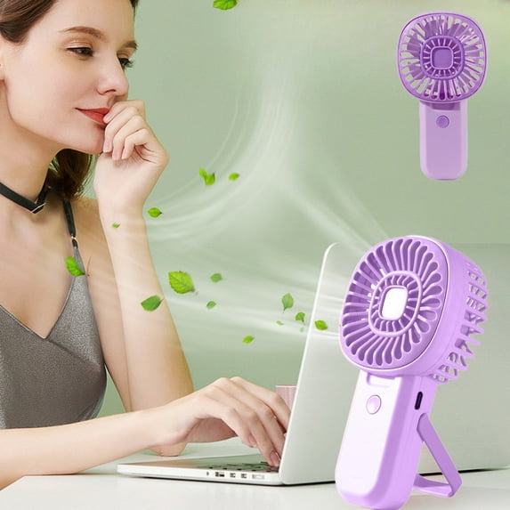 Needhep Volume Usb Rechargeable Hands Free Fan Usb Rechargeable Leafless Hanging Fan, Smart Portable Ac Fan, Personal Fans Portable Rechargeable for Bedroom Quiet (Pink,White,Yellow)