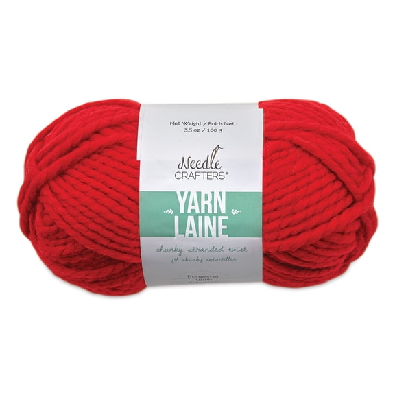 Needle Crafters Chunky Standard Twist Yarn - Cherry Red, 87 yds