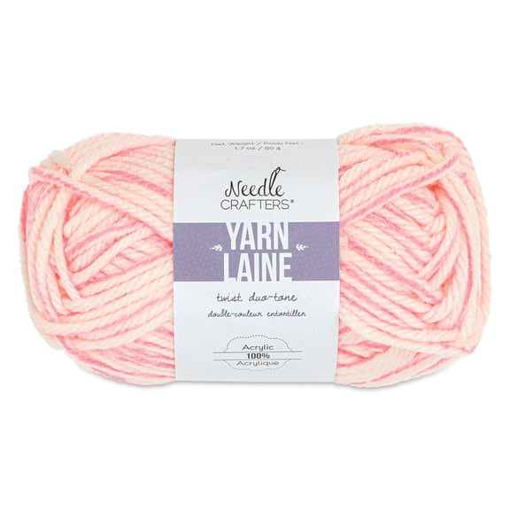 Needle Crafters Twist Duo-Tone Yarn - Candy Floss, 46 yds