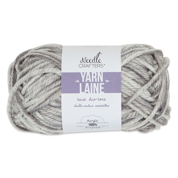 Needle Crafters Twist Duo-Tone Yarn - Smoke, 46 yds