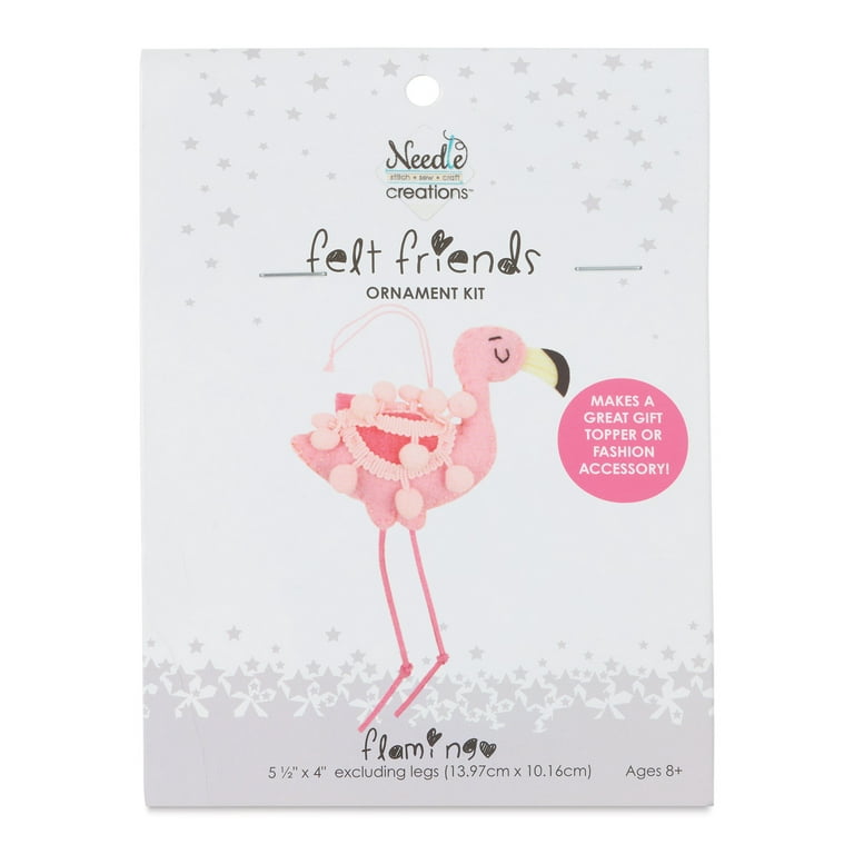 Needle Creations Felt Friends Flamingo Ornament Kit 