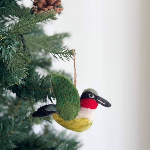 Needle Felted Hummingbird Ornament