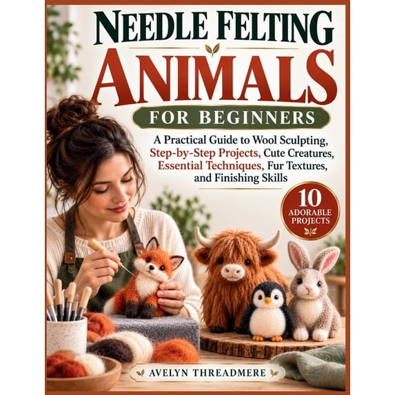 Personal Project Guide Needle Felting Animals for Beginners: A Practical Guide to Wool ...