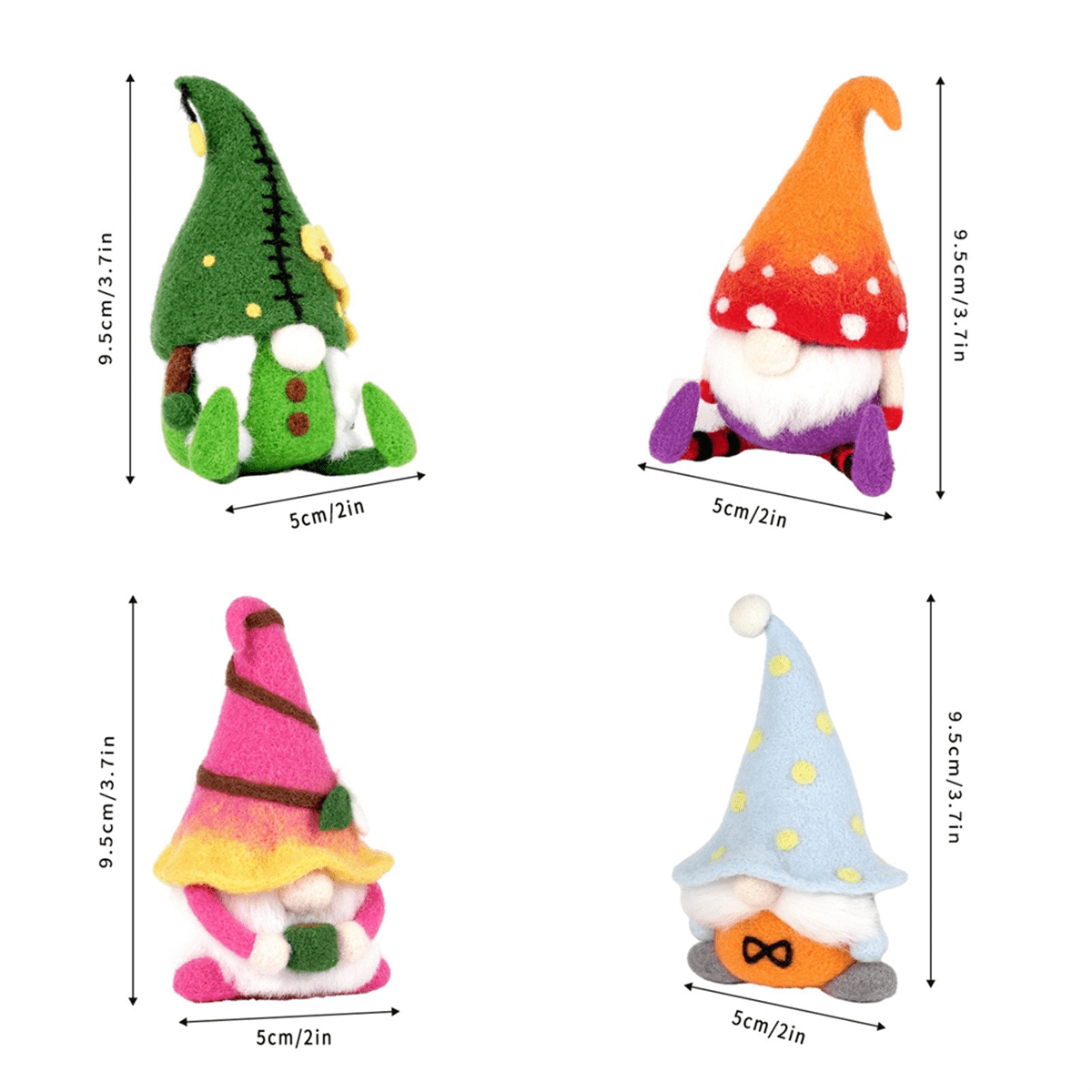 Needle Felting Kit Faceless Gnome Felt Supplies for Beginners with