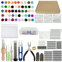 Needle Felting Kit Felting Tools 50 Colors Wool Roving Set for Beginners DIY Felting Supplies