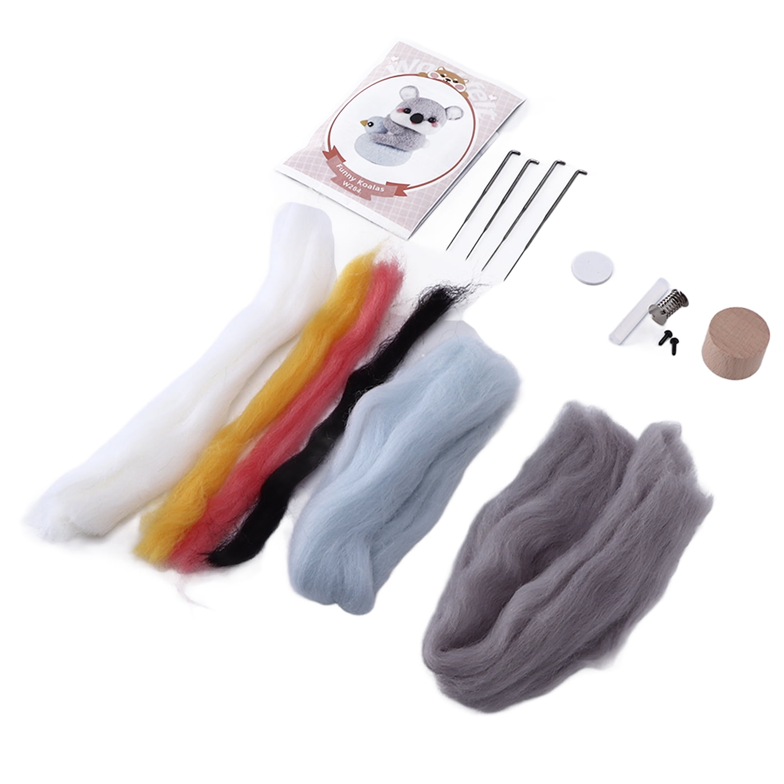 Needle Felting Kit Premium Natural Wool Safe Eco Friendly Easy Operation Relieve Pressure