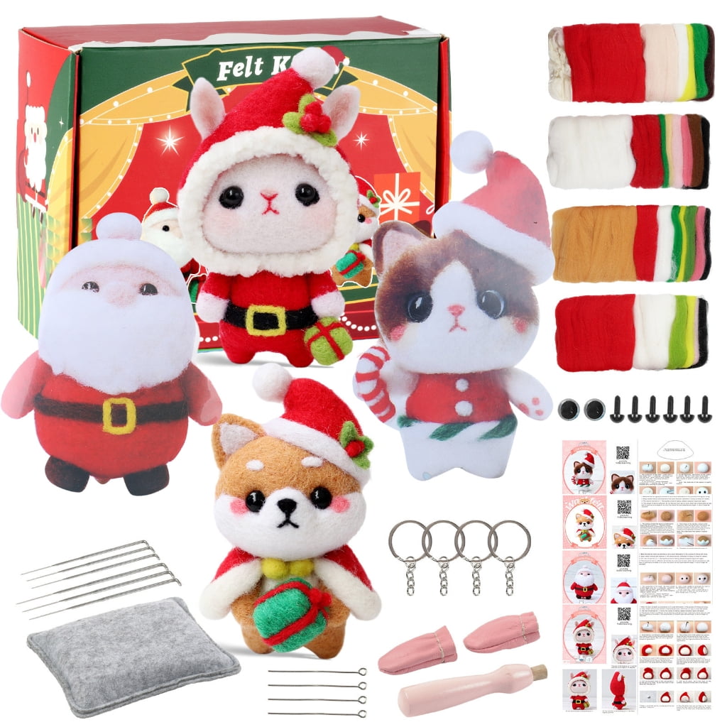 Needle Felting Kits Starter Felting Kits for Beginner Adult Craft Kits Felting Tools Included Felting Needle Felting Pad
