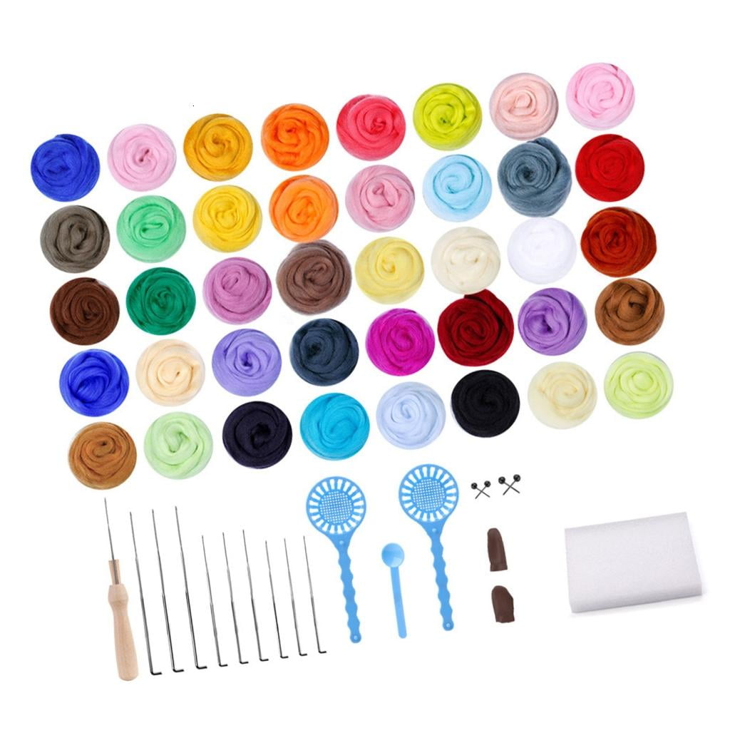 Needle Felting Set with Felting Tool Wool Needle Felting Starter Kits Needle Felting Supplies for Craft Home Decoration