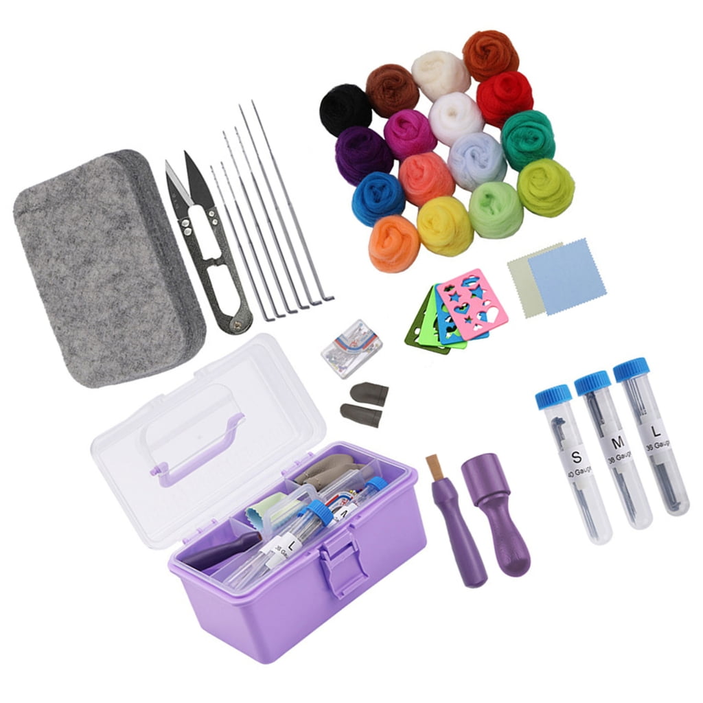 Needle Felting Tool Wool Roving Set Needle Felting Set with Felting Tool