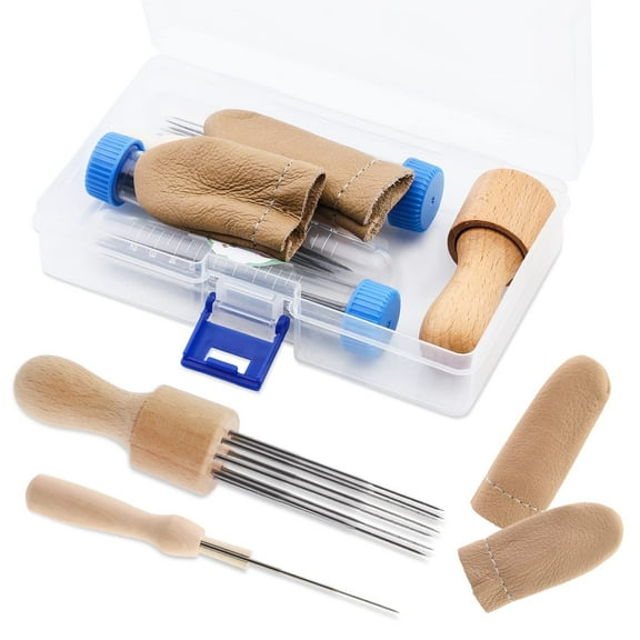 Needle Felting Tools,Needle Felting Supplies,Needle Felting Kit with 3 Size 30Pcs Needles Felting Needles,Wooden Handle,Finger Cots,Perfect for DIY Felting Wool Projects