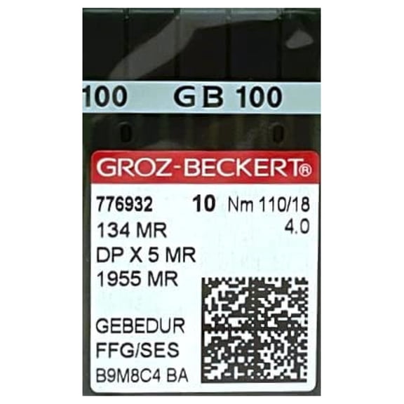 Needle It Up with 100 Groz-Beckert 134 MR FFG GEBEDUR 4.0 / 110 / 18 Sewing Machine Needles