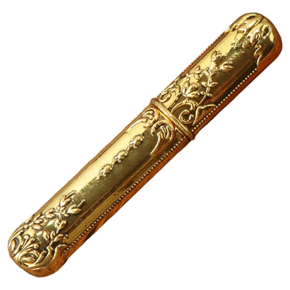 Needle Storage Case Antique Gold Needles Tubes Toothpick Holder Box Container Portable Sewing Tools For Embroidery Hand Crafts
