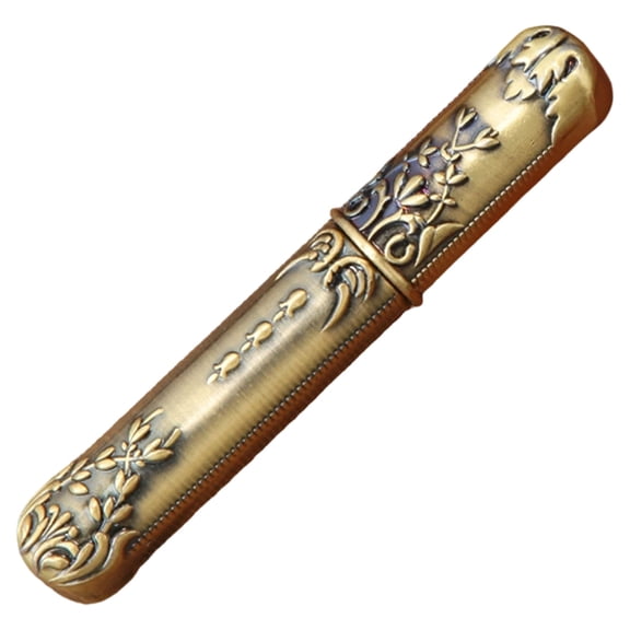 Needle Storage Case Antique Gold Needles Tubes Toothpick Holder Box Container Portable Sewing Tools For Embroidery Hand Crafts