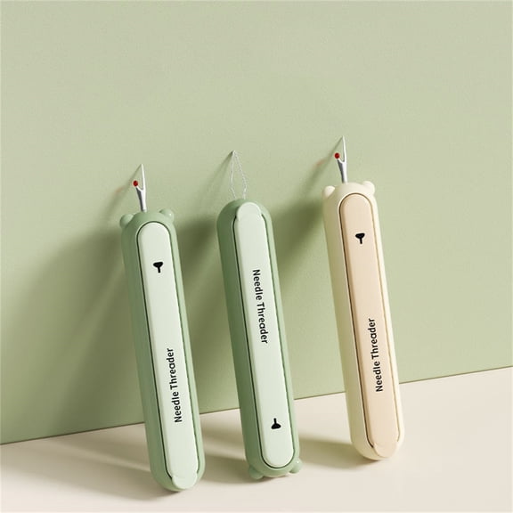 Needle Threader and Thread Remover Tool | 2-in-1 Sewing Accessories with Stainless Steel Core | Ergonomic ABS Grip | Precision Threading Aid | 1 Piece | Hand Sewing