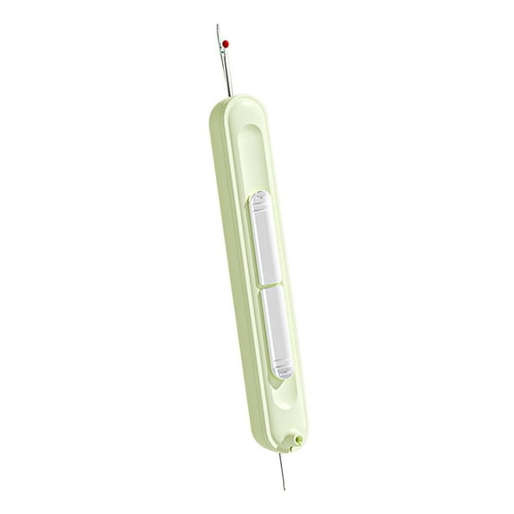 Needle Threaders, 1PCS 2 in 1 Needle Threader Seam Ripper for Hand Stitching, Upgraded Automatic Needle Threader with Stretchable Thread Insertion Needles, Sewing Stitch Remover Tool(Green)