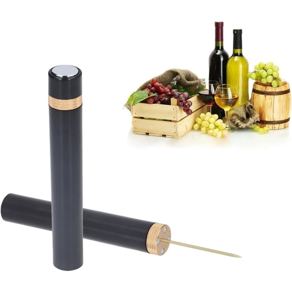 Needle Type Wine Bottle Opener, Easy Cork Remover Corkscrew, Travel Portable Pocket Air Pressure Pump Wine Bottle Opener for Home, Restaurant and Party(Gold)