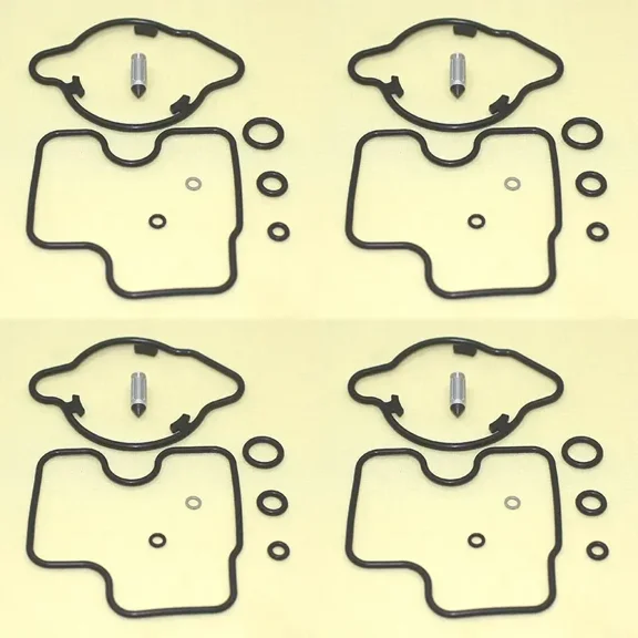 Needle Valve Float Bowl Gasket Carburetor Repair Kit 4 sets Replacement for Honda VFR750F RC36 1994-1997