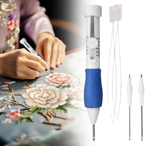 Needle and thread kit Embroidery Pen Embroidery Stitching Punch Needle Embroidery Kit Craft Tool Set Including 50 Color Threads For DIY Sewing Embroidery Kits And Knitting Sewing Too