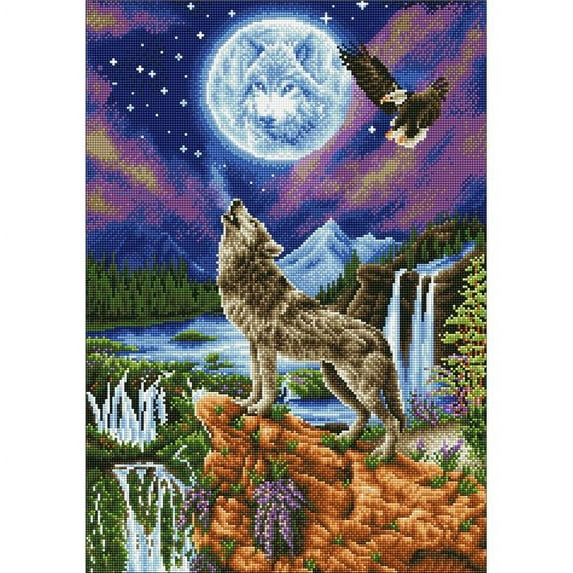 Diamond Dotz Diamond Embroidery Facet Art Kit 18.5"X26.4"-Mystic Wolf