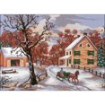 Needleart World Needlepoint Printed Canvas 12"X16"Winter Scene