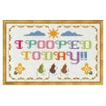 thumbnail image 1 of Needlepoint - I Pooped Today! Wall Poster, 14.725" x 22.375", Framed, 1 of 5
