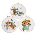 thumbnail image 1 of Needlepoint Kit, Cross Stitch Supplies, Embroidery Kit, Embroidery Kit for Beginners, Dog Flower Pattern Embroidery Practice Kits | Hand Embroidery Kit, Easy to Follow Instruction, C, 1 of 8