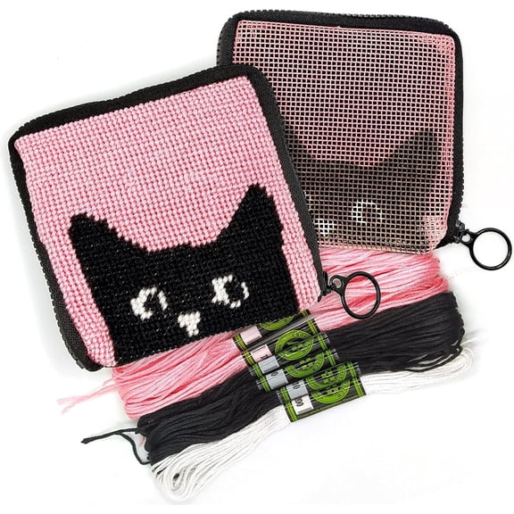 Needlepoint Kit for -- Beginner Sewing Kit with Pre Printed Canvas, Easy Embroidery Arts and Crafts Starter Set for Girls and Boys Ages 6-12 ()