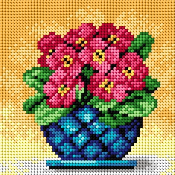 Needlepoint canvas for halfstitch without yarn Bouquet of