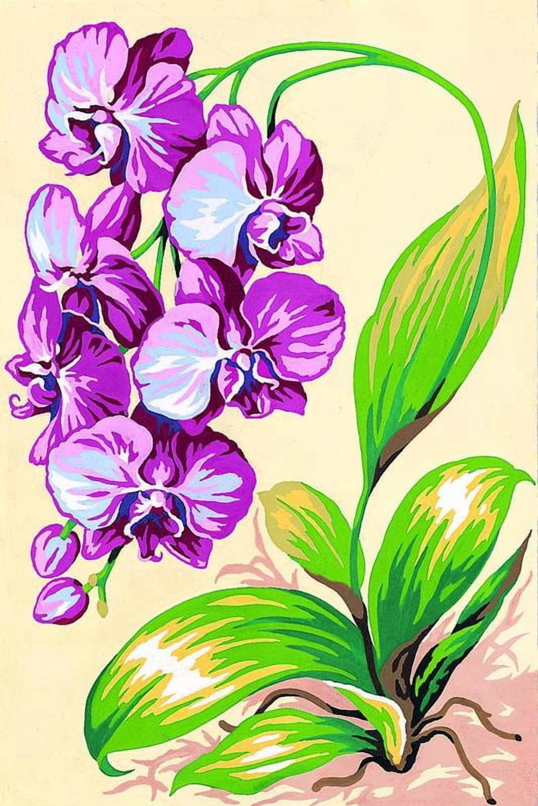 Needlepoint canvas for halfstitch without yarn Canvas Orchid SEU928.231 Seg De Paris Printed Tapestry Canvas