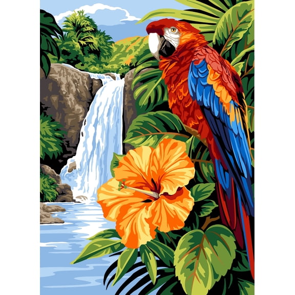 Wizardi Needlepoint Canvas for halfstitch Without Yarn - Parrot SE929.766 Seg De Paris