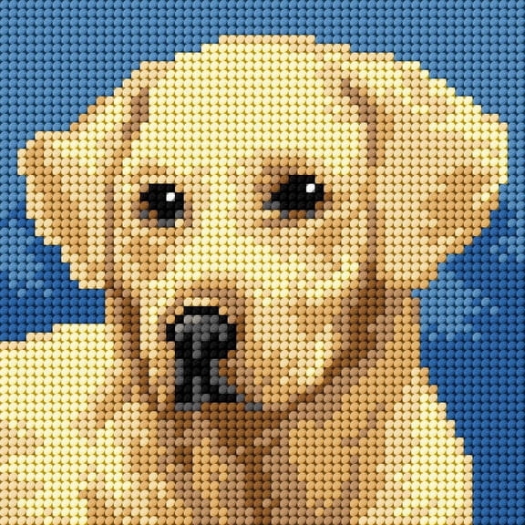 Wizardi Needlepoint Canvas for halfstitch Without Yarn Labrador Retriever 2713D Orchidea