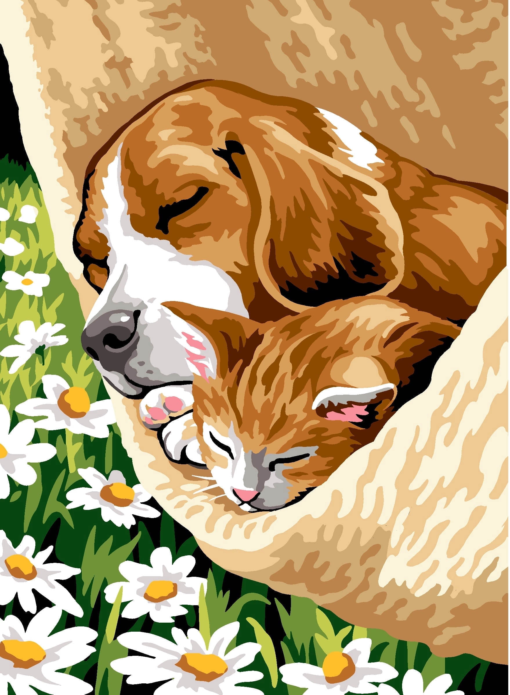 Needlepoint canvas for halfstitch without yarn The Nap Unit MRCU722341 Margot de Paris Printed Tapestry Canvas
