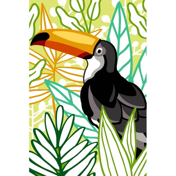 Wizardi Needlepoint Canvas for halfstitch Without Yarn Toucan Unit SEU928.390 Seg De Paris